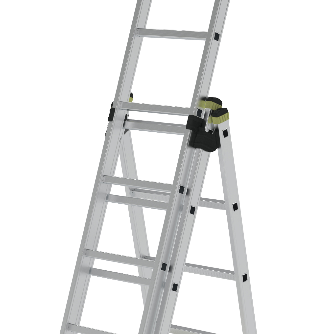 3 SECTION ALUMINIUM INDUSTRIAL LADDER - A TYPE gallery image 2