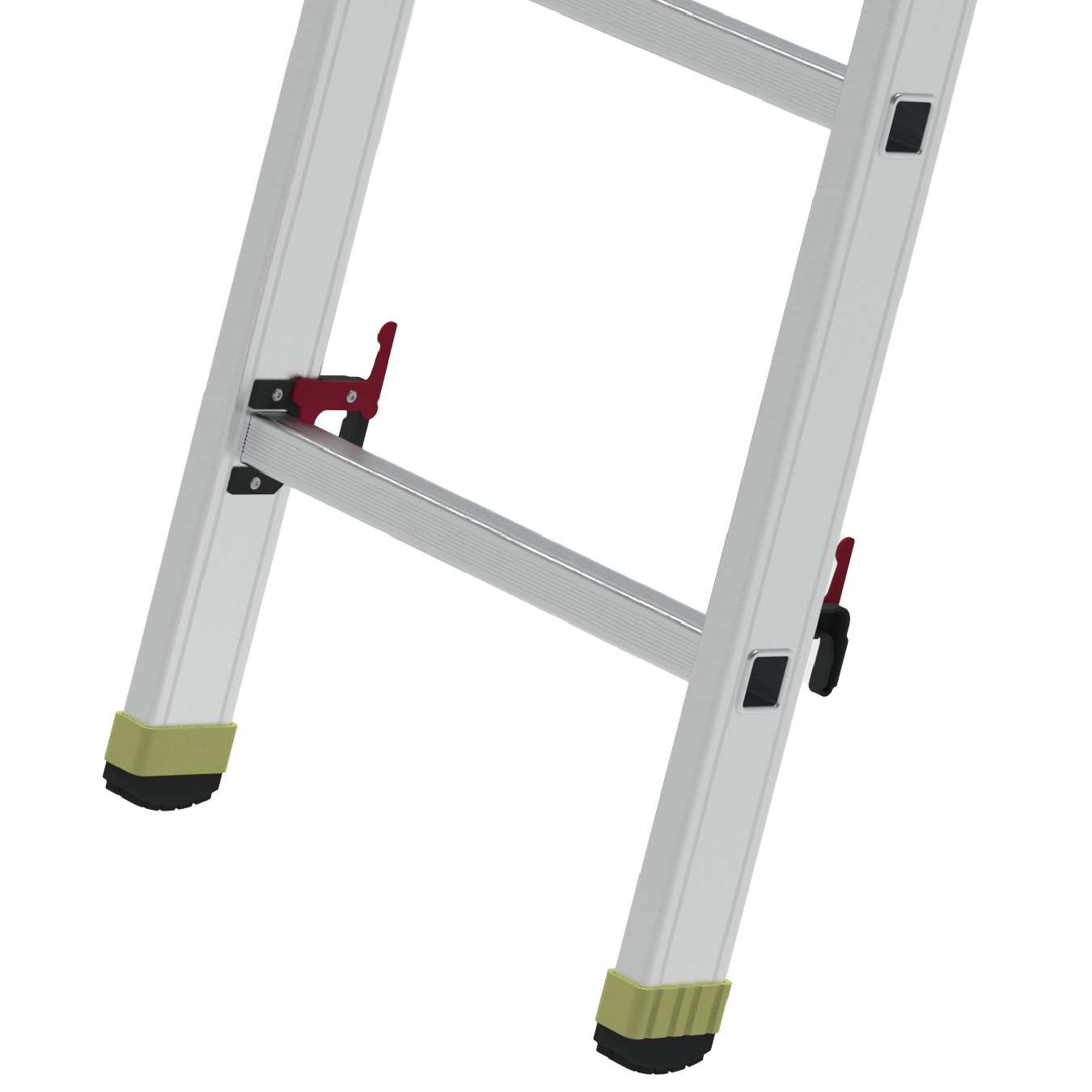 2 SECTION ALUMINUM INDUSTRIAL LADDER - A TYPE gallery image 3
