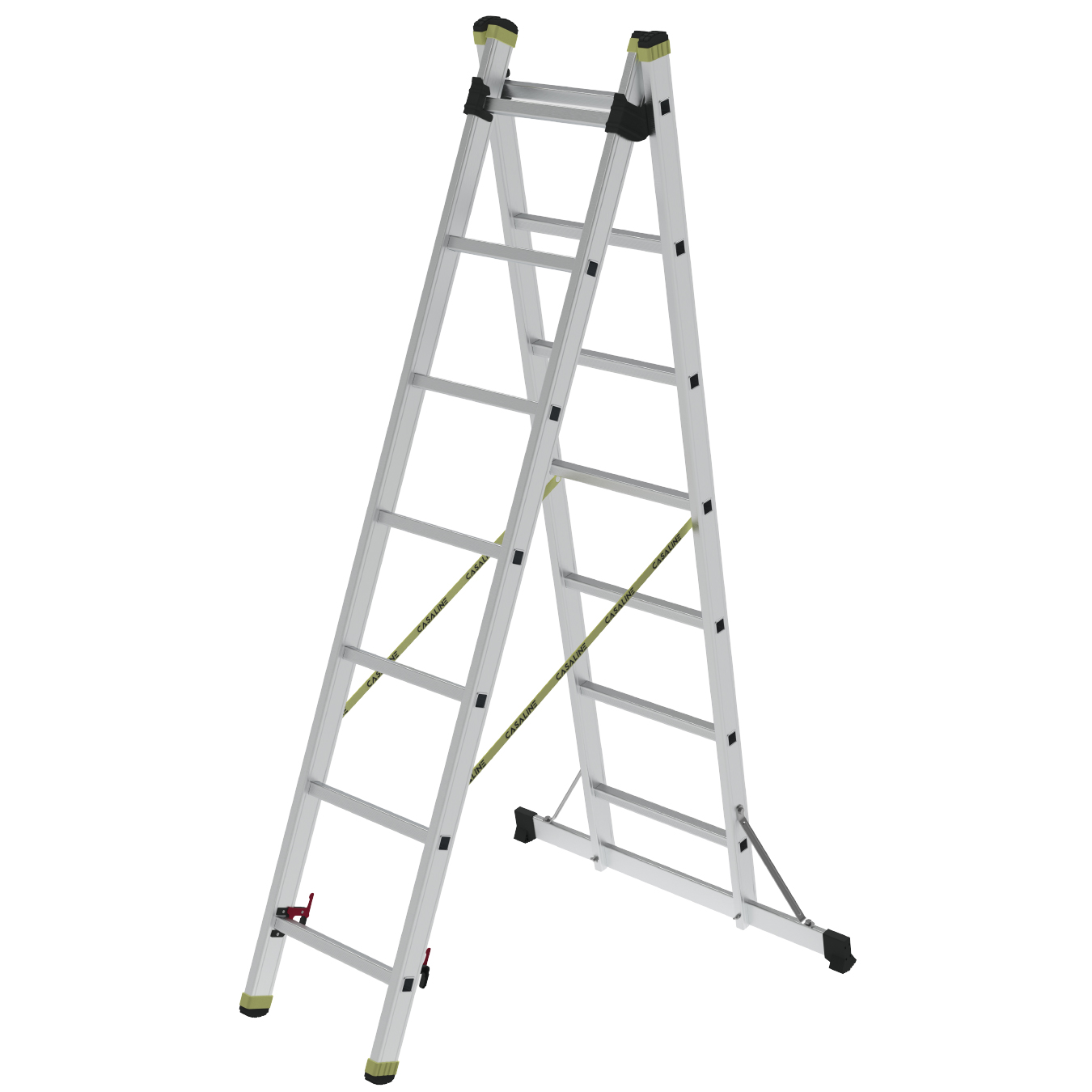 2 SECTION ALUMINUM INDUSTRIAL LADDER - A TYPE