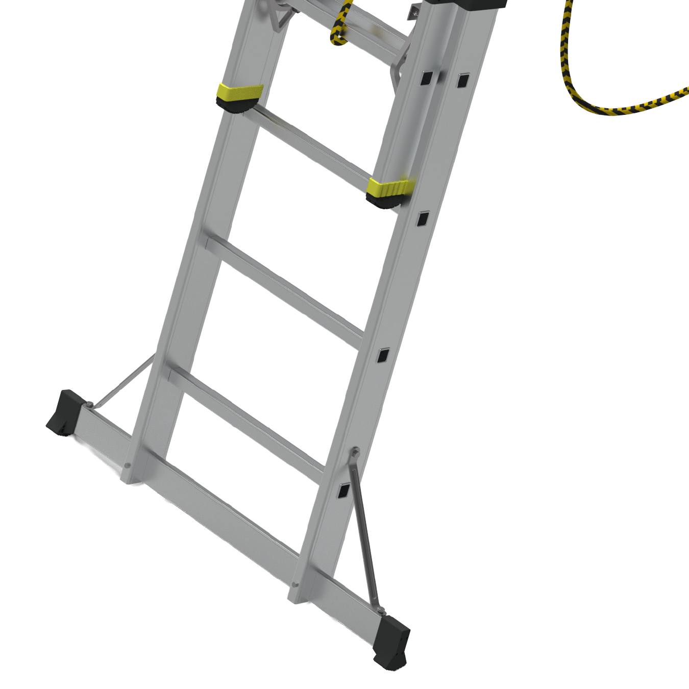 4 SECTION ALUMINUM INDUSTRIAL LADDER - SLIDING A TYPE - PREMIUM gallery image 3