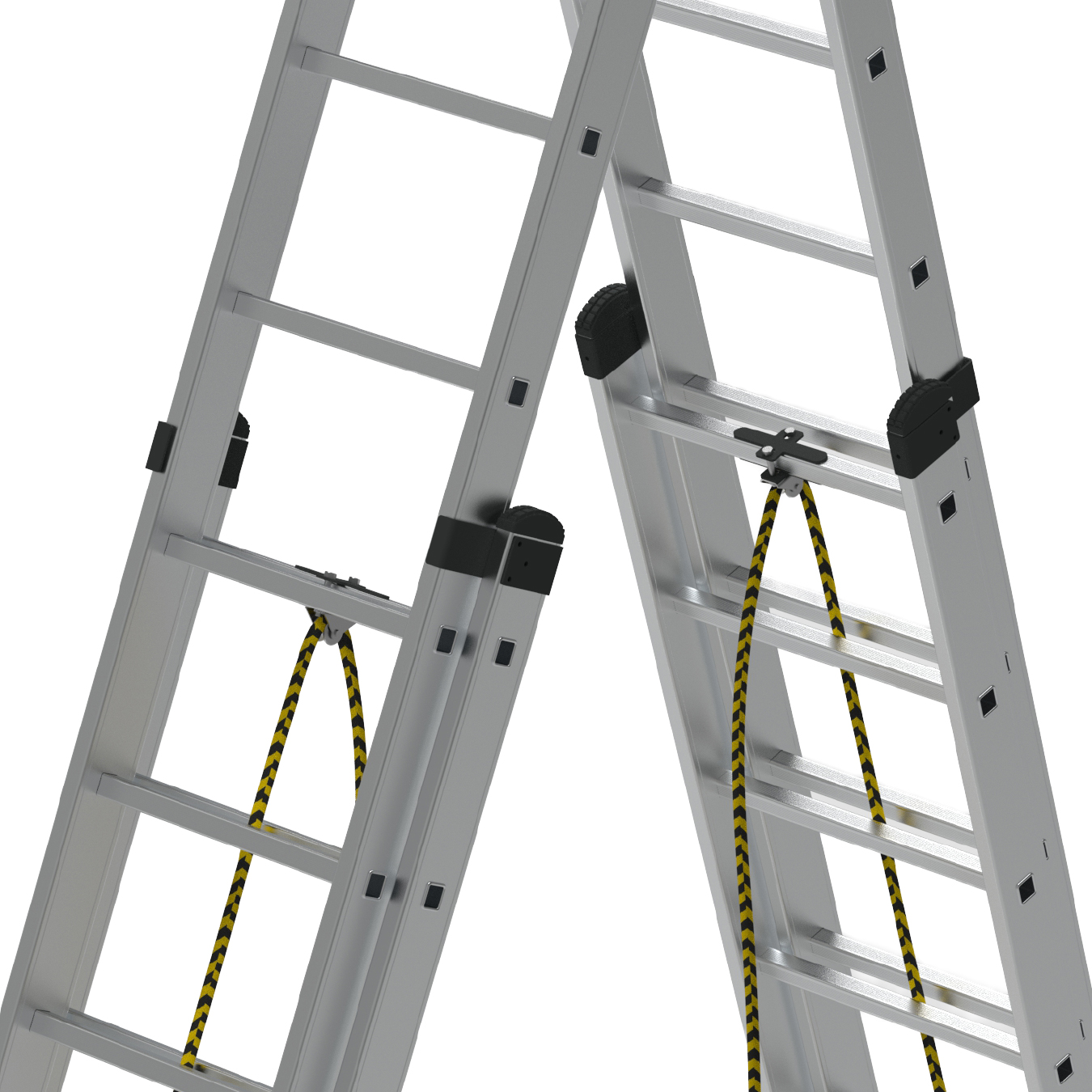 4 SECTION ALUMINUM INDUSTRIAL LADDER - SLIDING A TYPE - PREMIUM gallery image 4