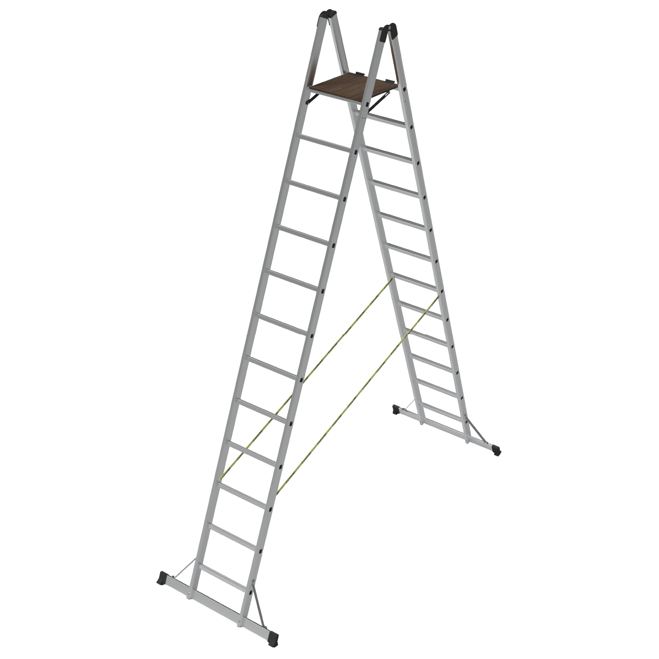 ALUMINUM A TYPE LADDER WITH PLATFORM
