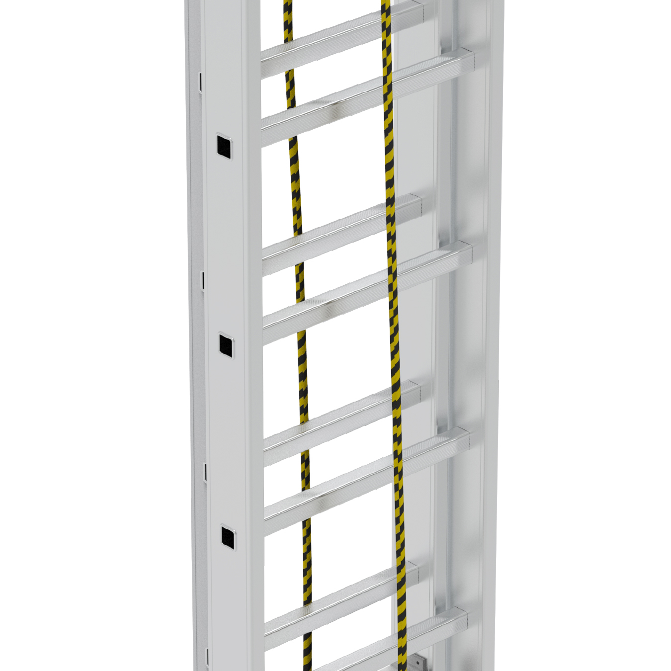 2 SECTION ALUMINUM INDUSTRIAL LADDER WITH ROPE SYSTEM PRO gallery image 5