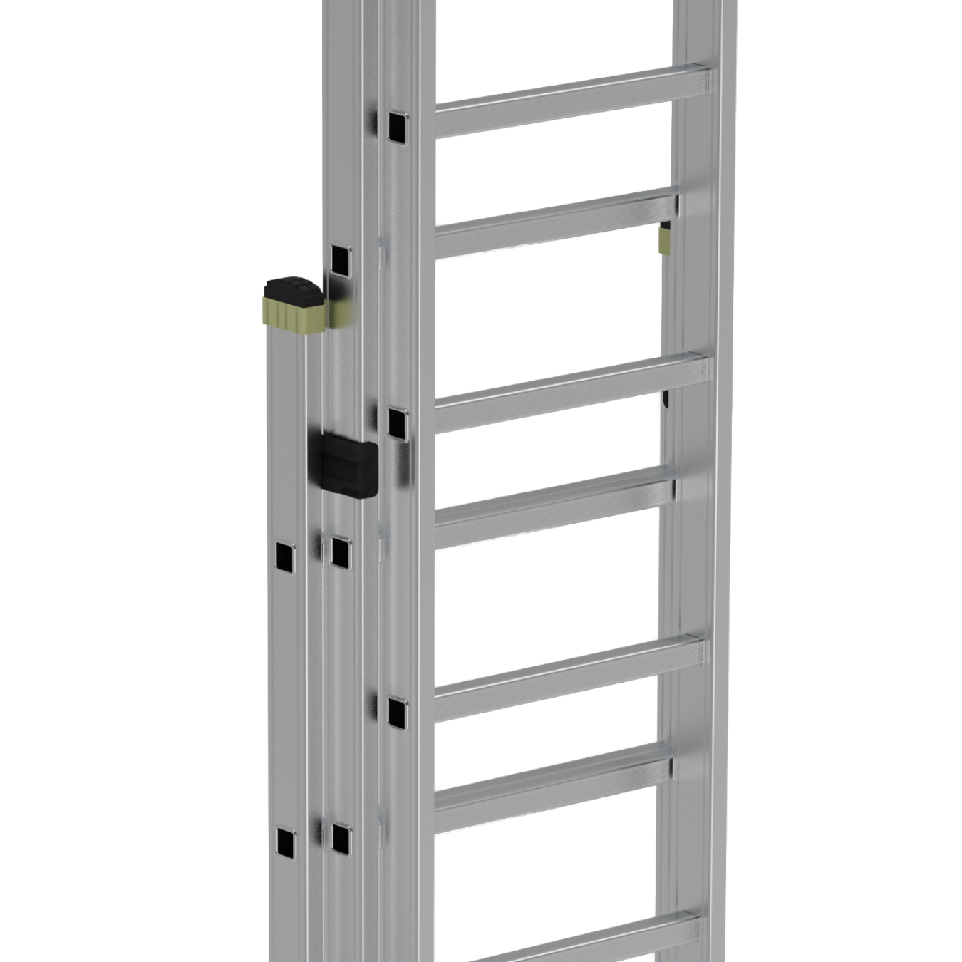 3 SECTION ALUMINUM INDUSTRIAL LADDER - SLIDING TYPE gallery image 3