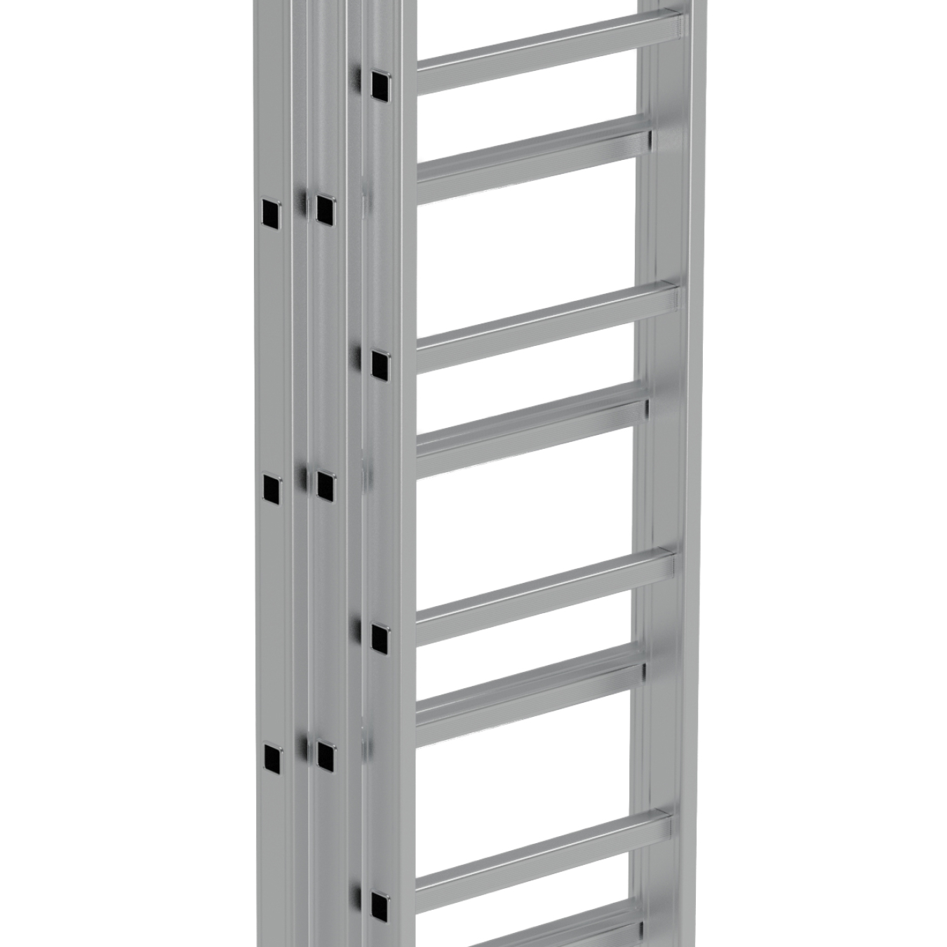 3 SECTION ALUMINUM INDUSTRIAL LADDER - SLIDING TYPE gallery image 4