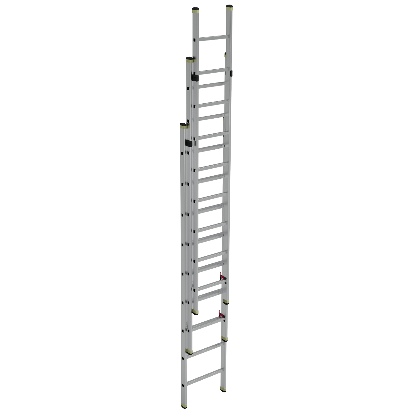 3 SECTION ALUMINUM INDUSTRIAL LADDER - SLIDING TYPE