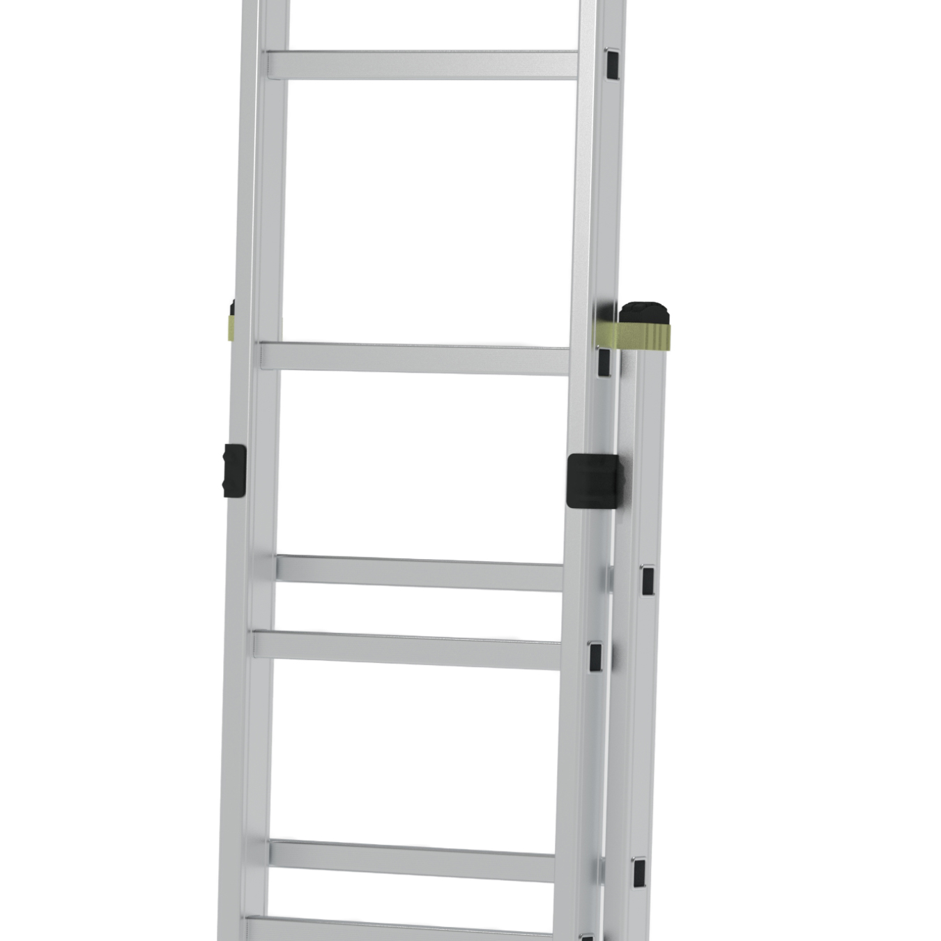 2 SECTION ALUMINUM INDUSTRIAL LADDER - SLIDING TYPE gallery image 4