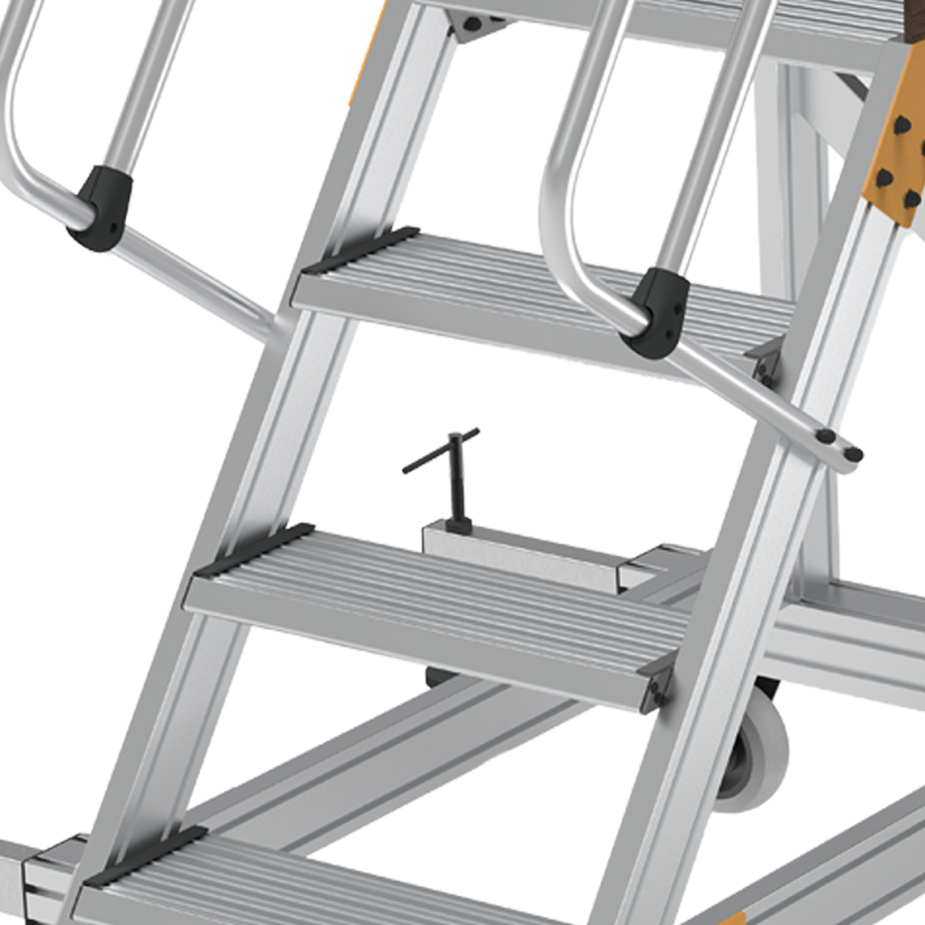 MOBILE PLATFORM LADDER WITH ADJUSTABLE STBILIZER gallery image 5